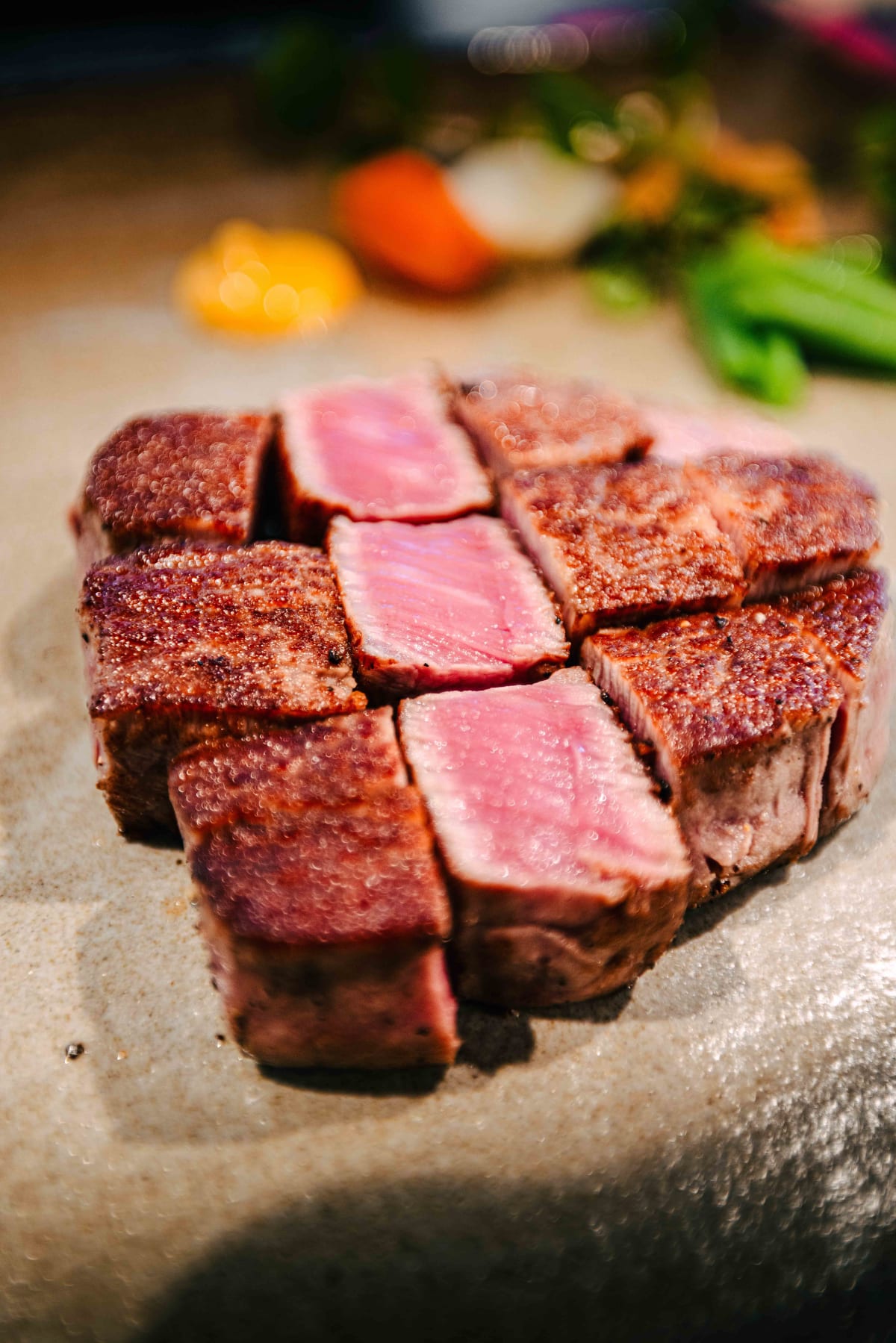 Kuishinbo Yamanaka, Kyoto: the seared outside of the pieces