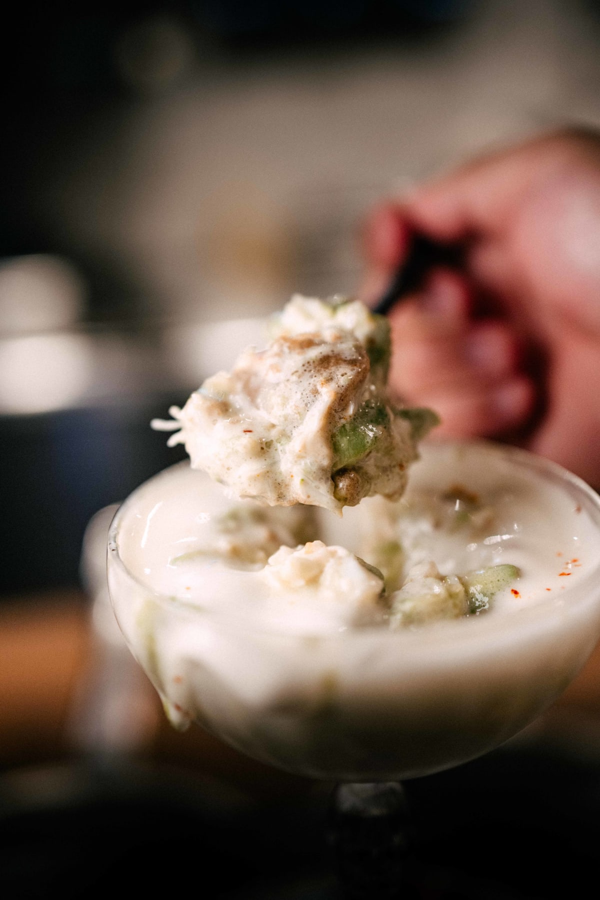 Bistro de la Mer, Amsterdam: the spoonful of crab up close