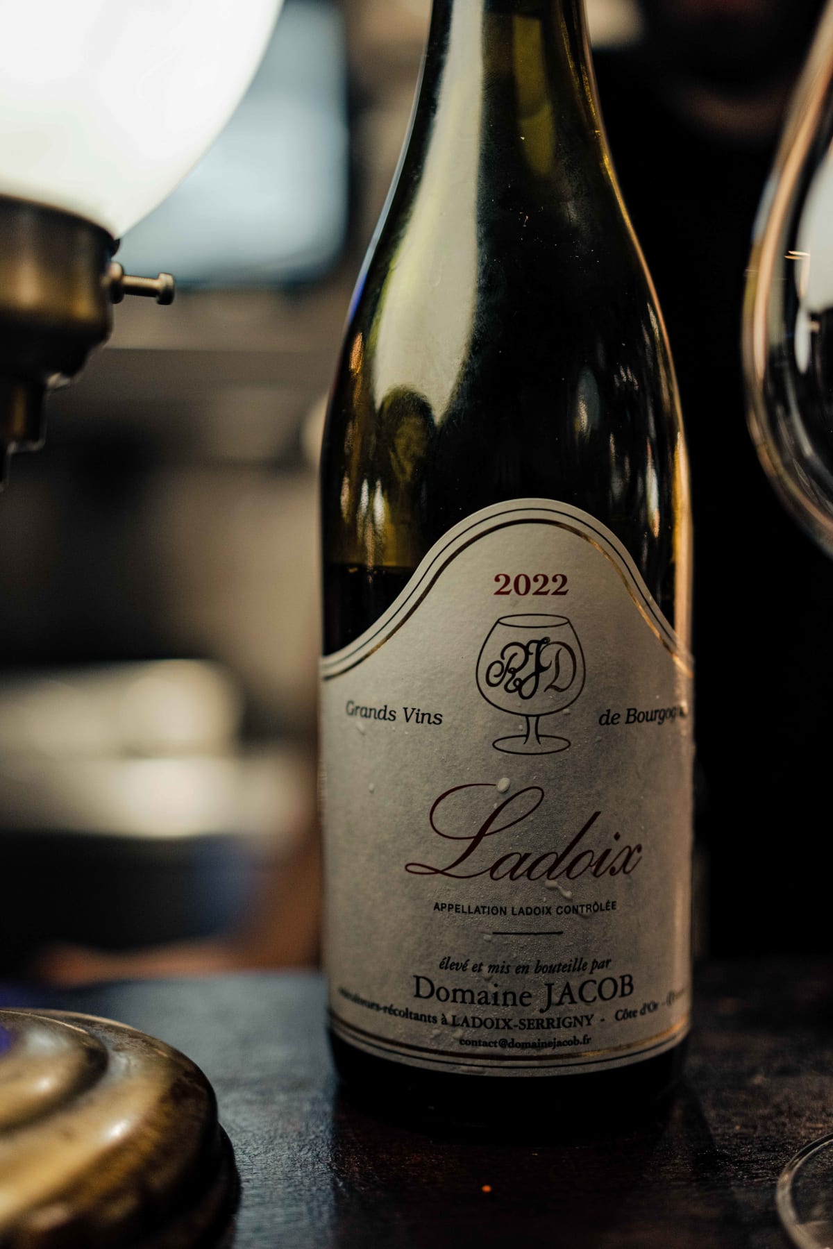 Bistro de la Mer, Amsterdam: a bottle of Domaine Jacob Ladoix 2022