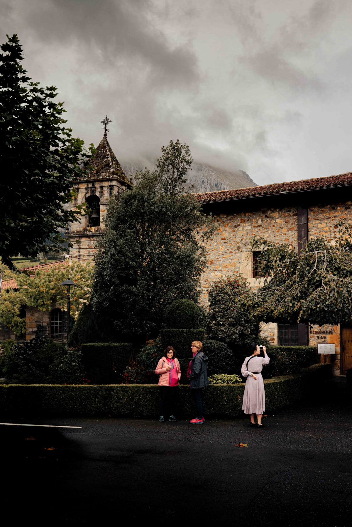 Asador Etxebarri, Axpe: the church bell tower behind the restaurant