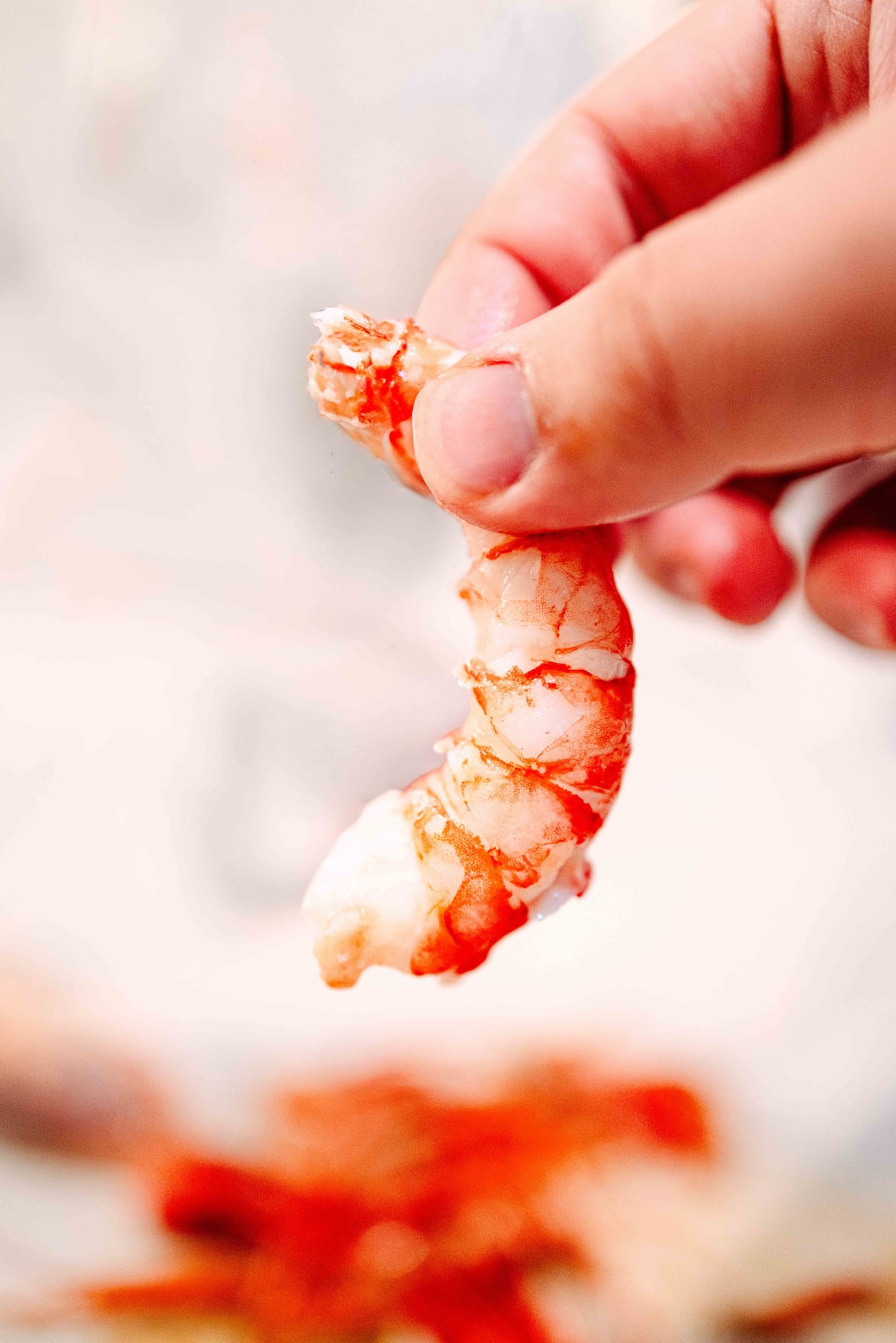 Asador Etxebarri, Axpe: a peeled Palamós prawn in hand