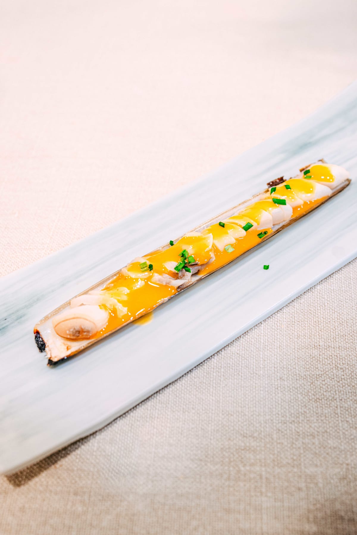 Asador Etxebarri, Axpe: the razor clam up close