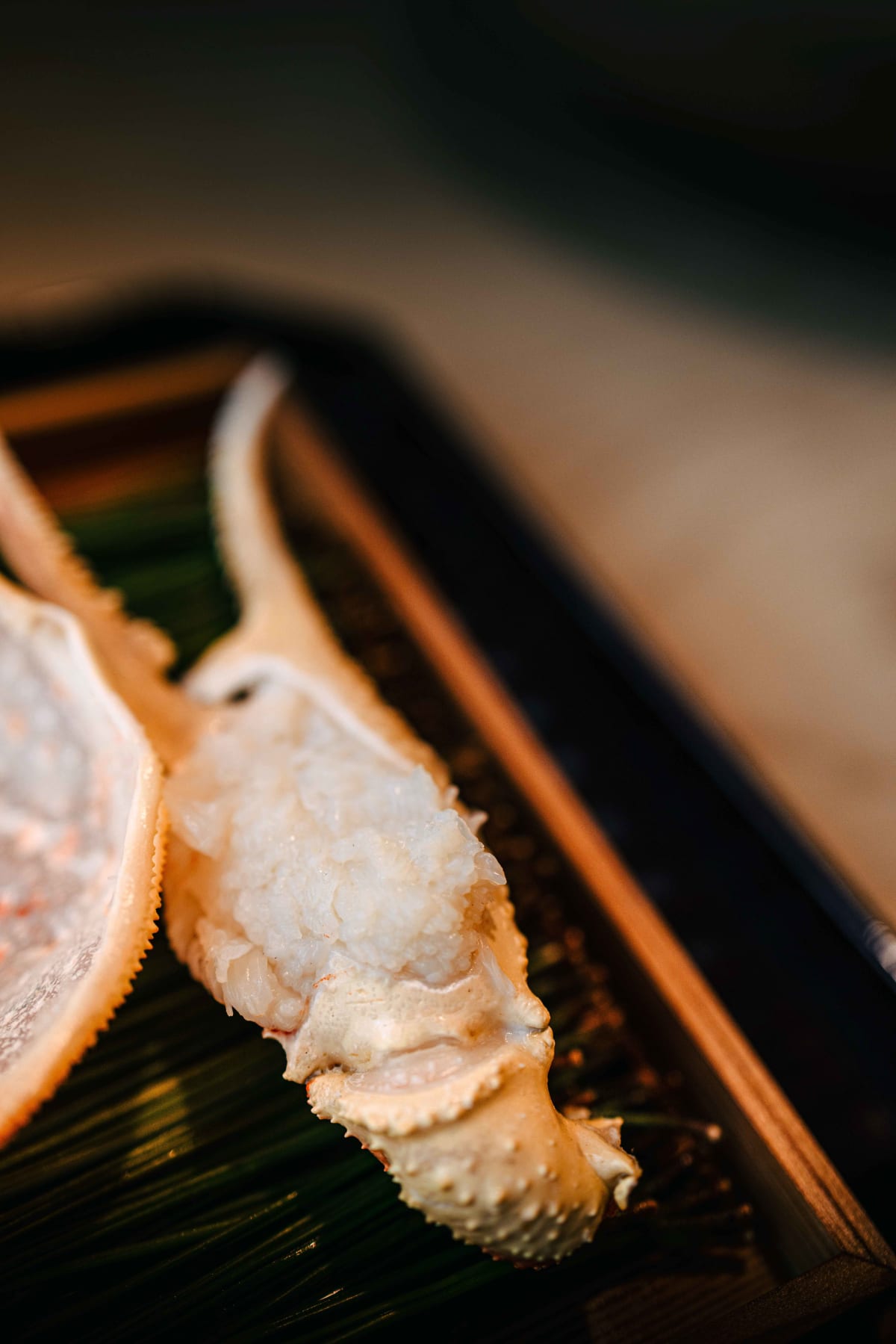 Matsukawa, Tokyo: the grilled claw with its shell cut away, laid on pine needles
