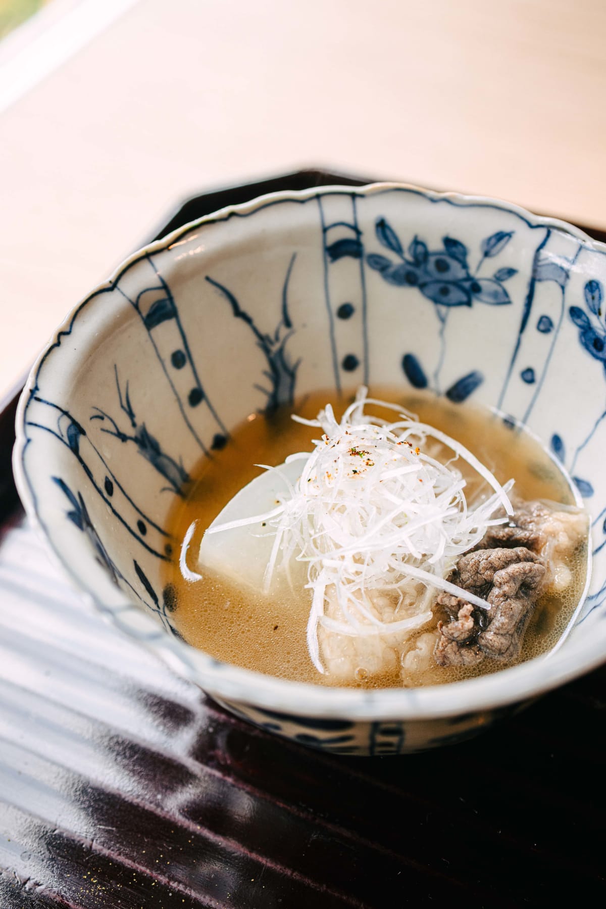 Matsukawa, Tokyo: the bear soup with its round of daikon