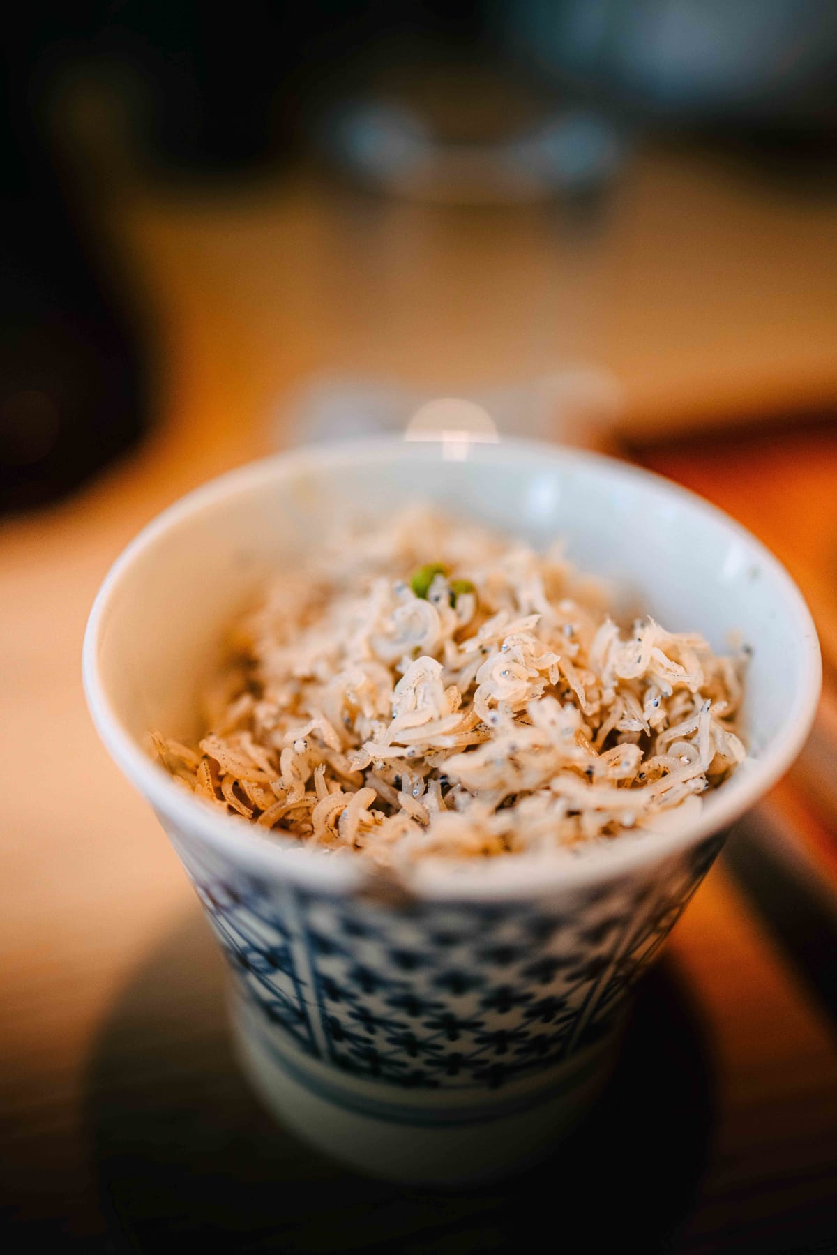 Matsukawa, Tokyo: chirimen sansho, the green sansho berries among the tiny fish