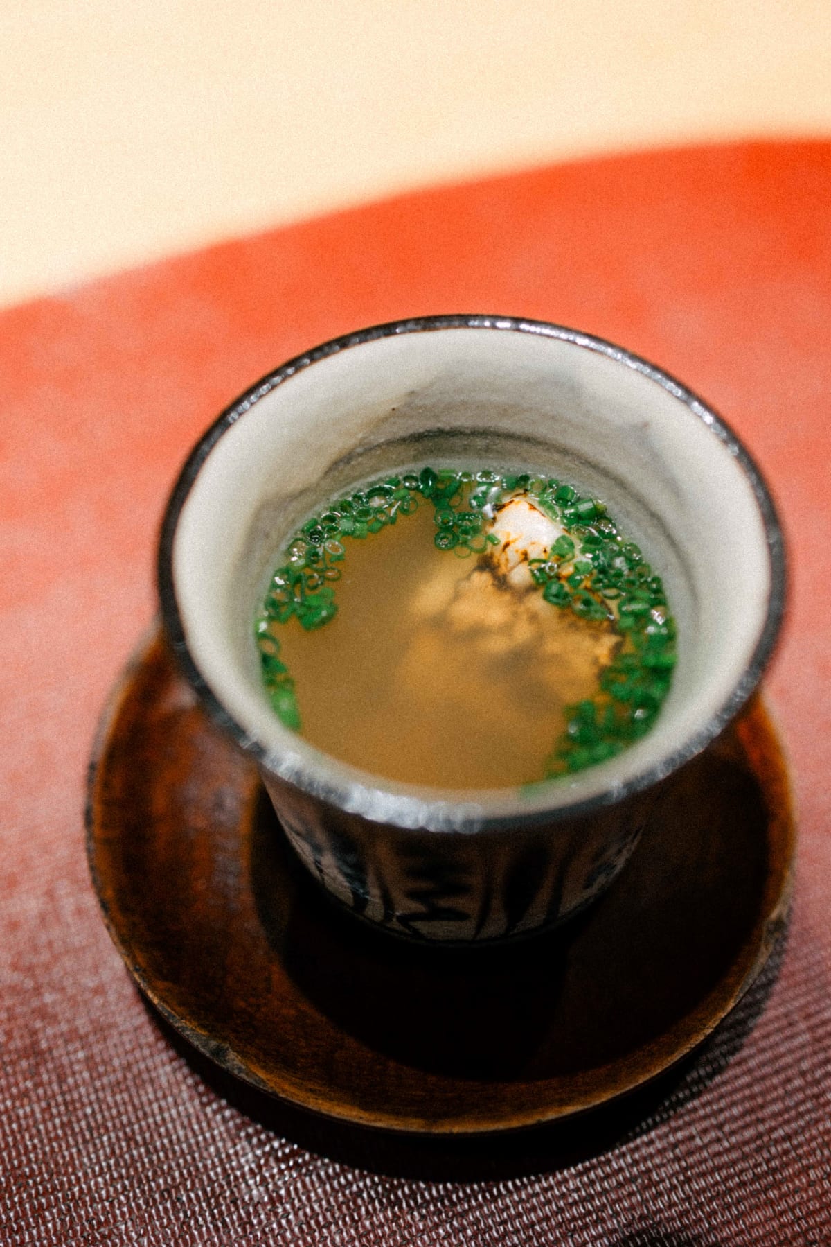 Mitou, Seoul: the soup with chives seen closer