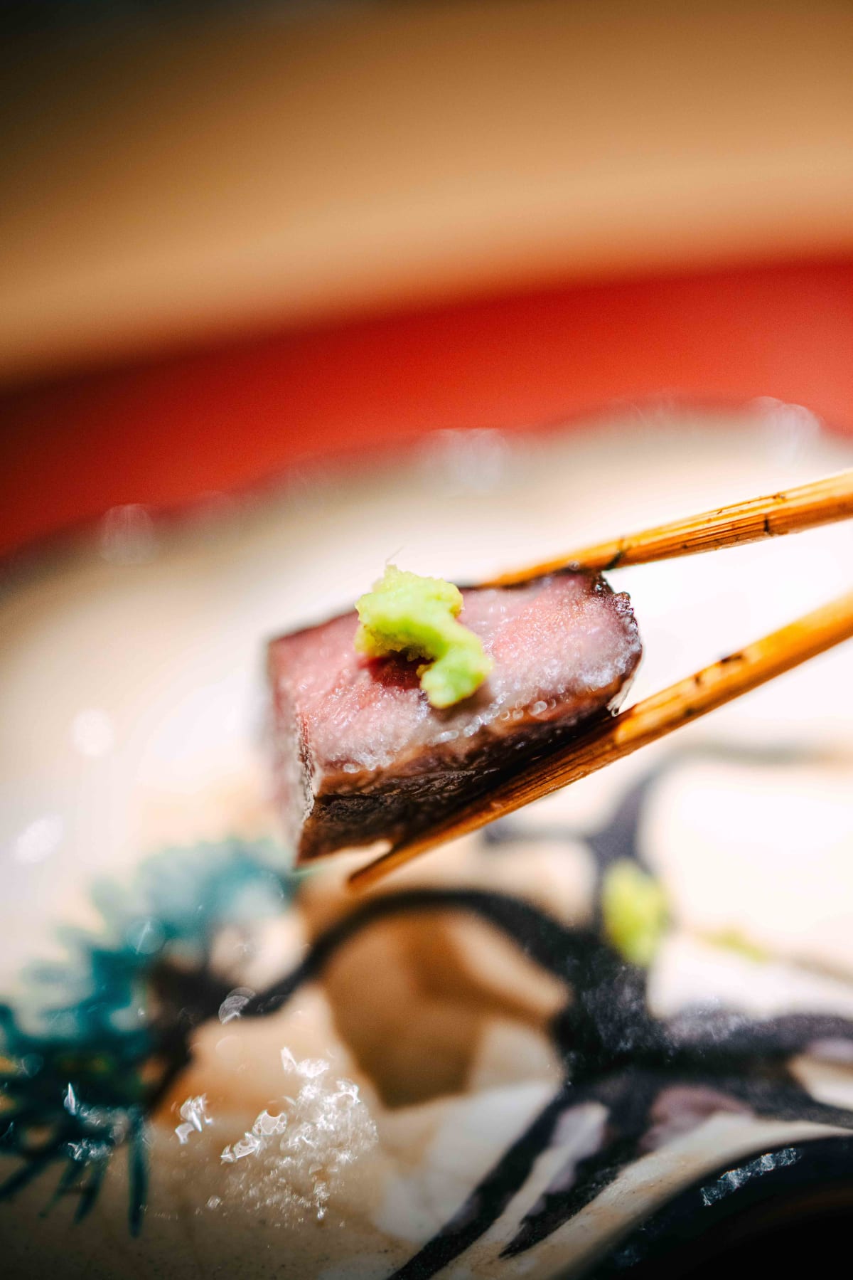 Mitou, Seoul: a piece of beef with wasabi