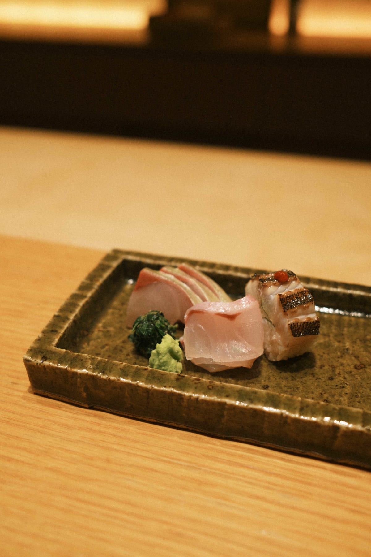 Mitou, Seoul: shima-aji, brown croaker and benjari bozushi