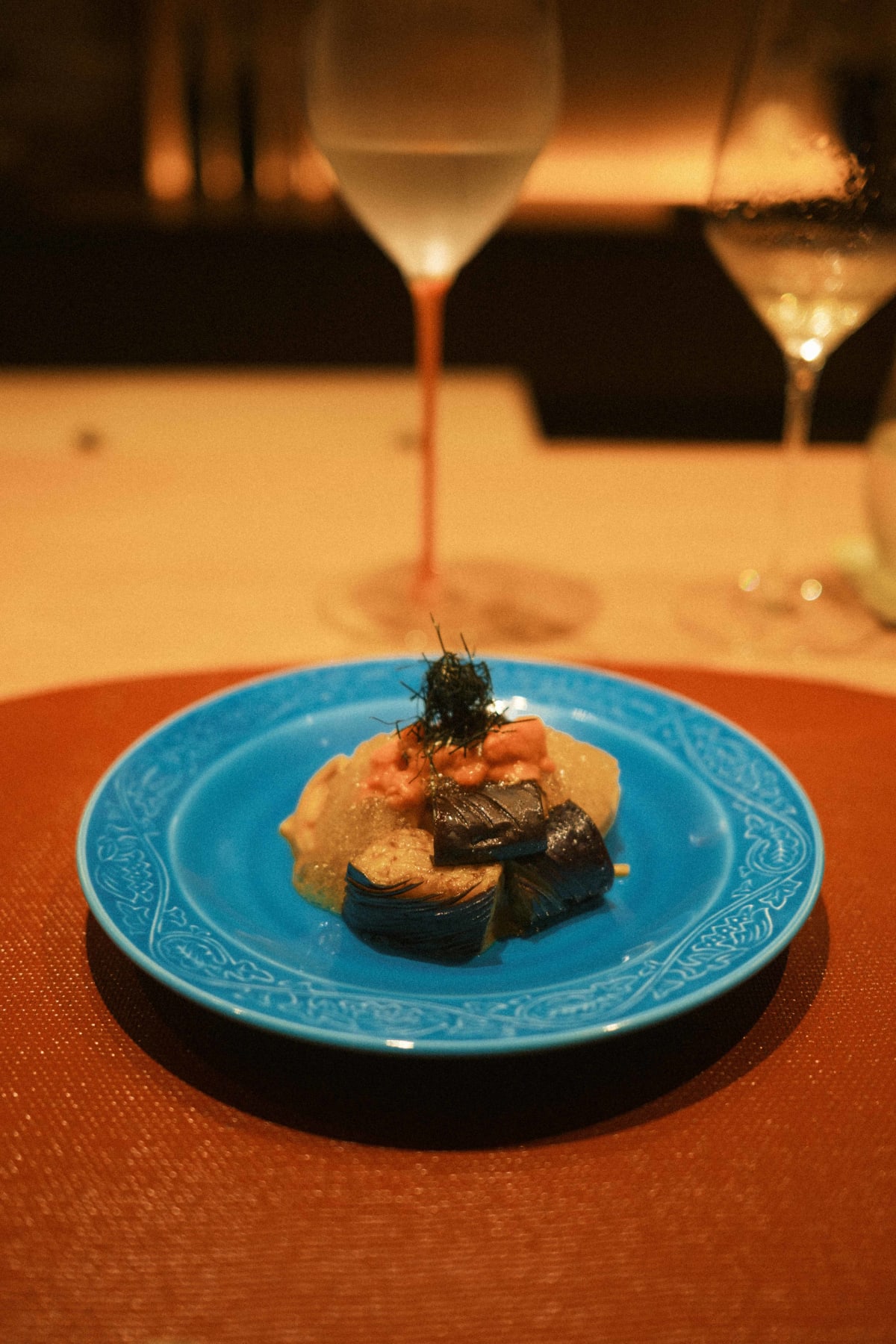 Mitou, Seoul: the August uni soba with grilled aubergine