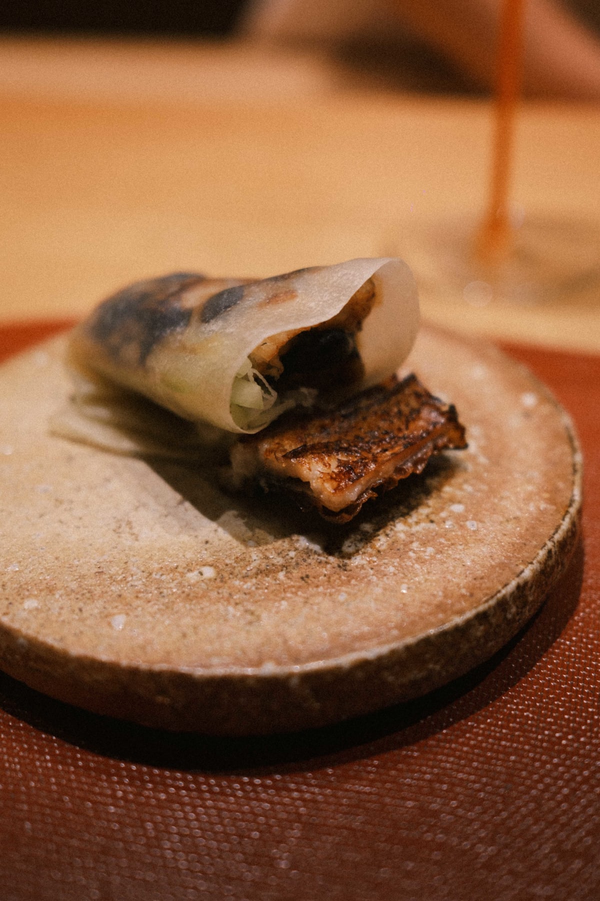Mitou, Seoul: the August unagi crêpe seen closer