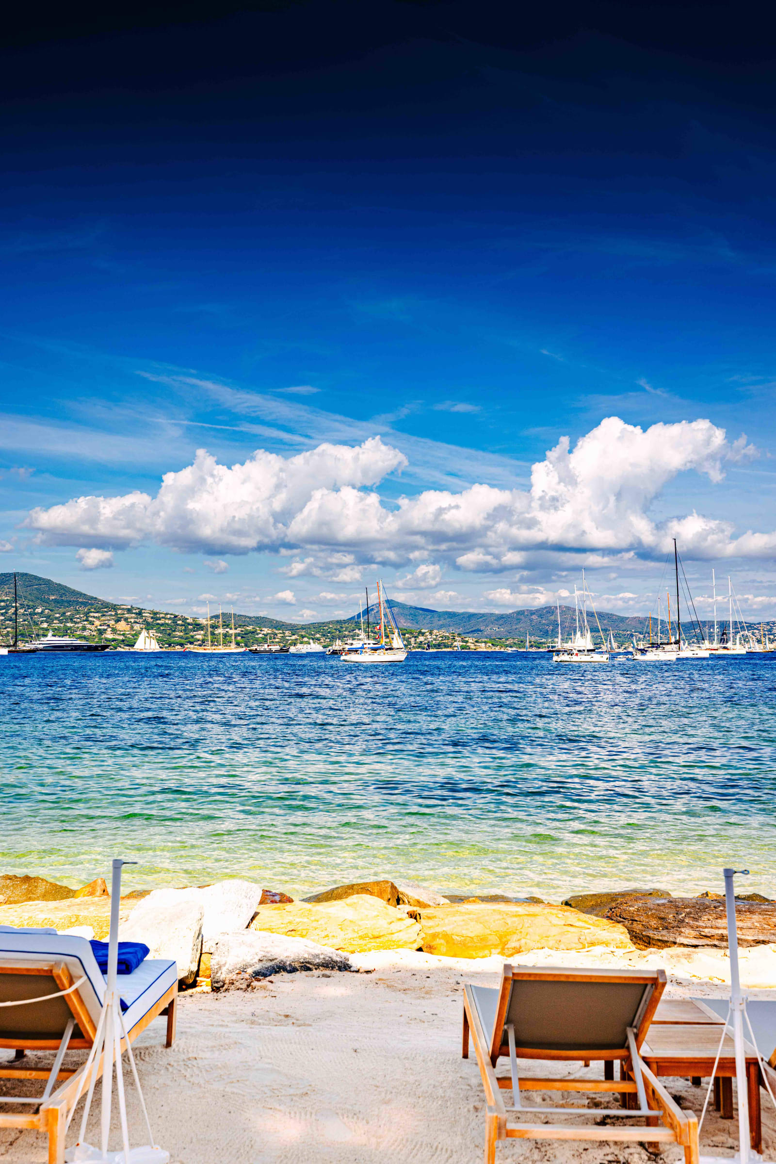 La Terrasse, Saint-Tropez: the private beach at Cheval Blanc