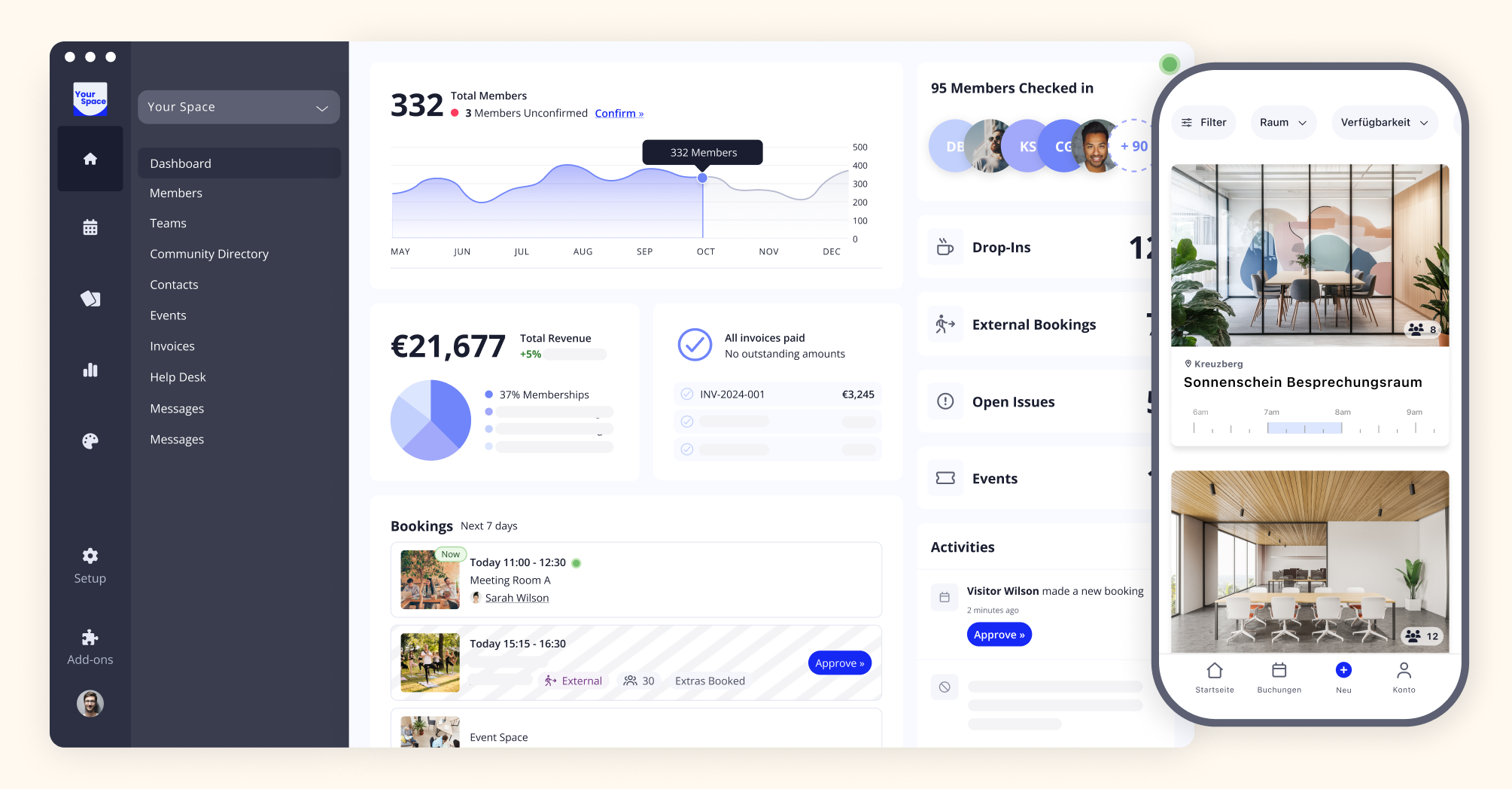 Cobot Space Management UI – view 3