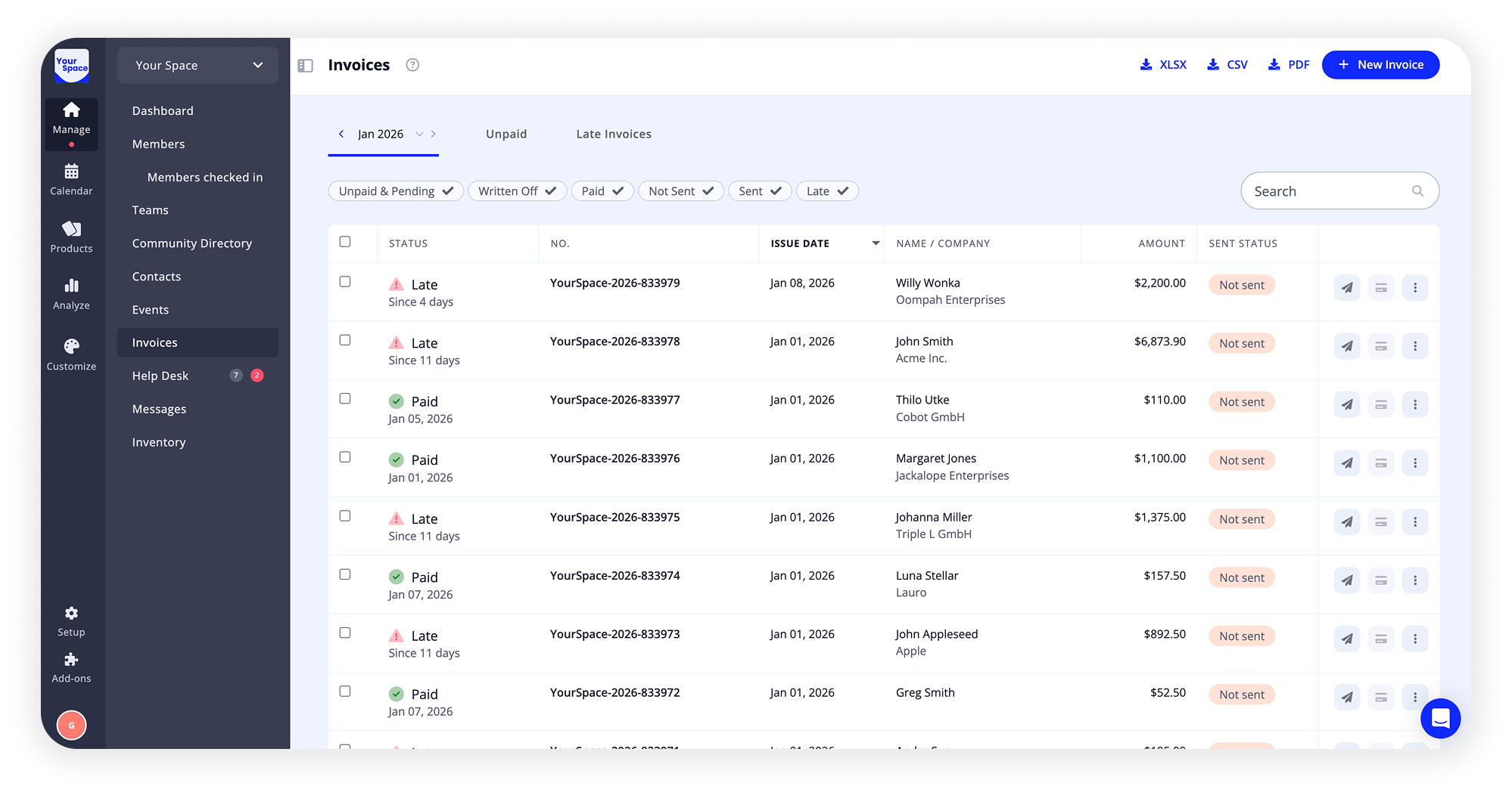 Cobot Space Management UI – view 4