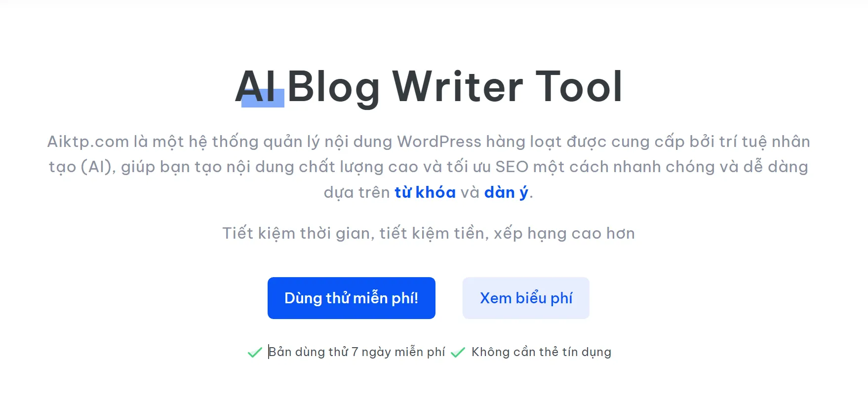 Tool AI Content viết tiếng Việt chuyên nghiệp - aiktp