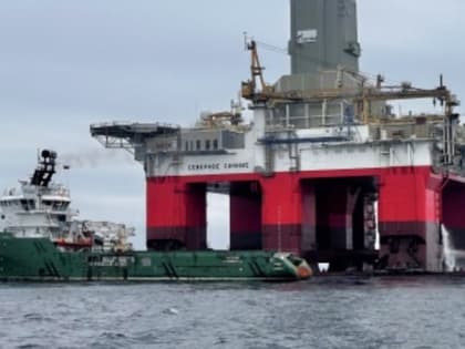 Буровая платформа «Северное сияние» вернулась в Холмск после ремонта