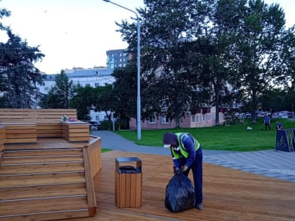 24 июля в Южно-Сахалинске продолжаются работы по благоустройству