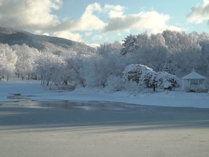 Парк Гагарина в Южно-Сахалинске готовят к зиме