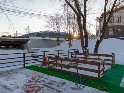 Крещенская купель в городском парке Южно-Сахалинска сможет принять до трех тысяч человек