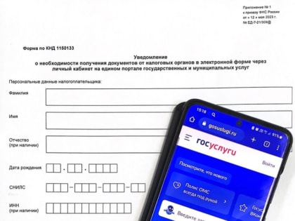 Налоговые уведомления можно будет получать через Госуслуги