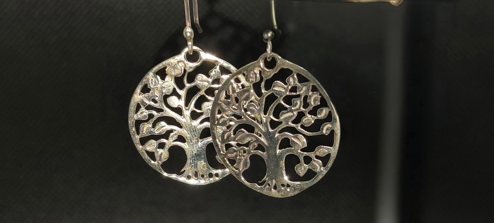 Vita Arbor Earrings – Sterling Silver Tree of Life Drop Earrings