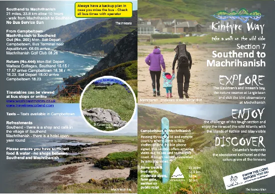 Leaflet 7 Southend to Machrihanish