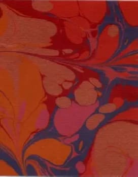 Hand made card with marbled paper