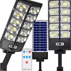 Lampa Uliczna Solarna 1000W z Czujnikiem Ruchu I Zmierzchu + pilot