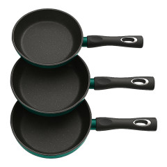 Zestaw patelni 3-częściowy z kutego aluminium Edenberg 20/24/28 cm z powłoką nieprzywierającą
