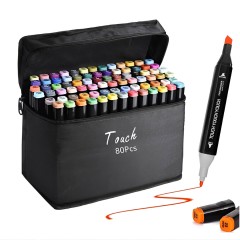 Zestaw Markerów Dwustronnych  Wielokolorowe  80 Szt.