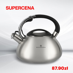 Czajnik z Gwizdkiem na Gaz i Indukcję Edenberg 3L ze Stali Nierdzewnej