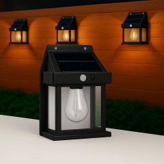 Kinkiet Solarny LED Zewnętrzny z Czujnikiem Ruchu IP65 – Na Elewację i Ogród