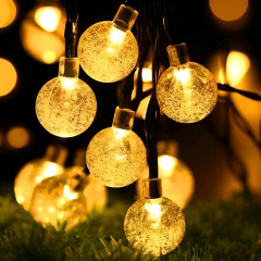 Girlandy Solarne Na Balkon Łańcuch Led Kule  Ogrodowa 7m 40 Led Z Wodoodporność