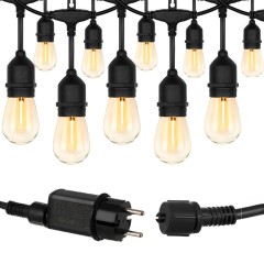 Girlanda Świetlna 10m Żarówki 10 Led Girlanda Zewnętrzna Na Prąd