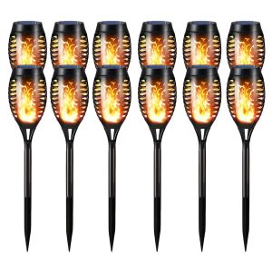 Pochodnia Solarna Ogrodowa 12 Sztuk – Lampki z Efektem Płomienia LED