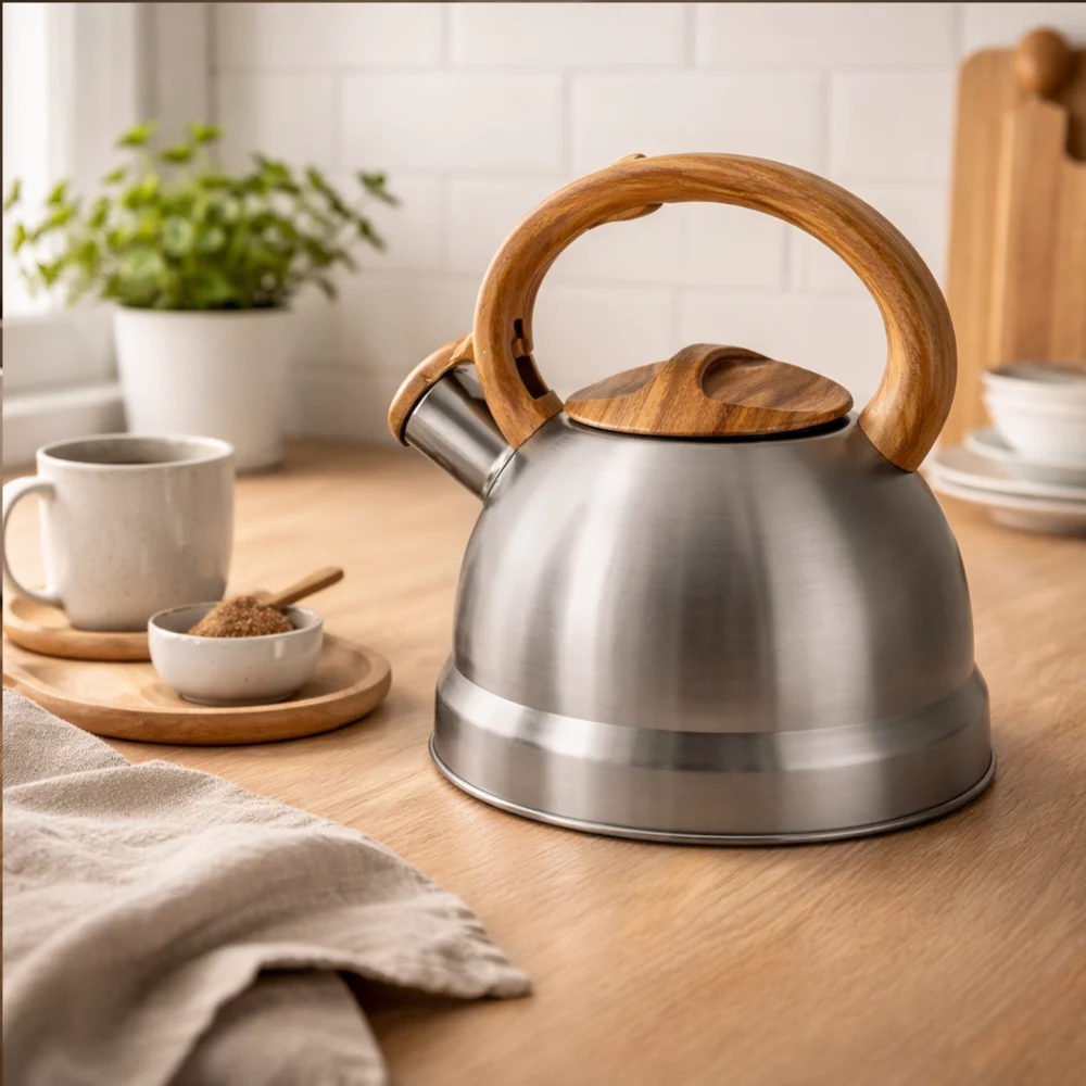 Stainless Steel Whistling Kettle 2.5L Silver for Induction KlonBerg KB-1018