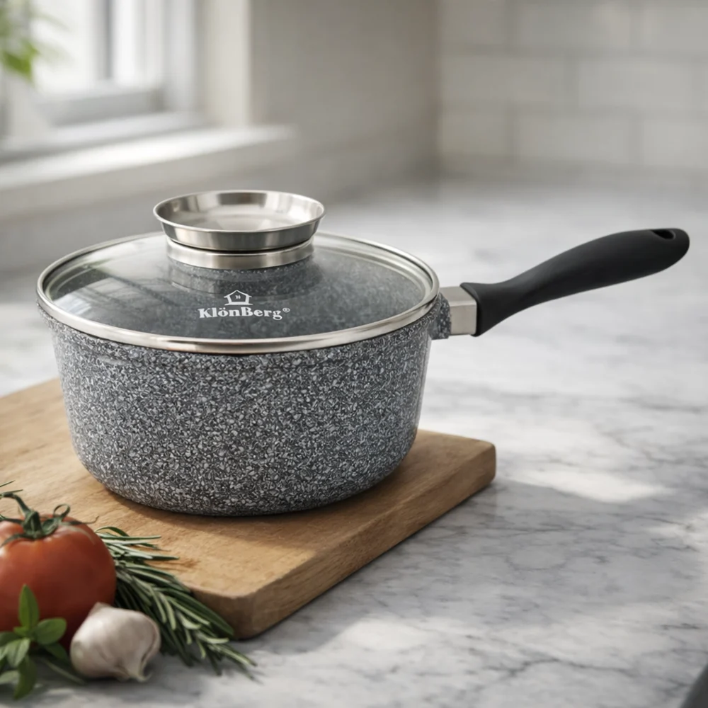 SaucePan 20cm 2.5L Ceramic Non-Stick with Glass Lid for Induction KB-3920