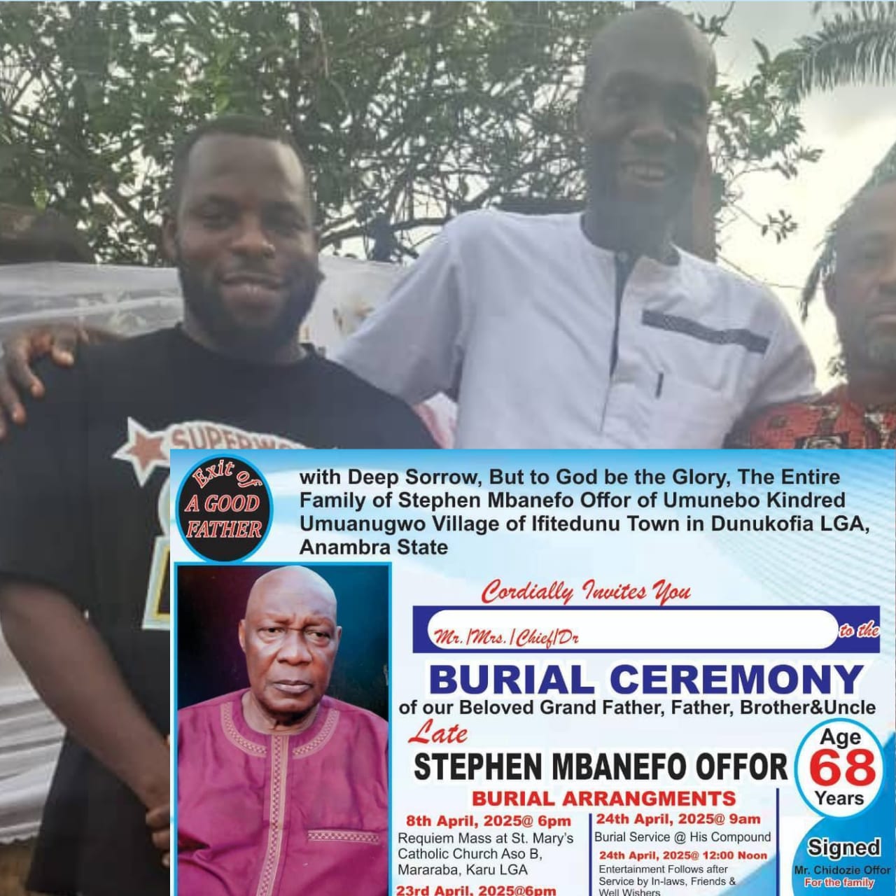 MLSSS'02 Achievers Mourn With Celestine Offor As He Lays Father To Rest