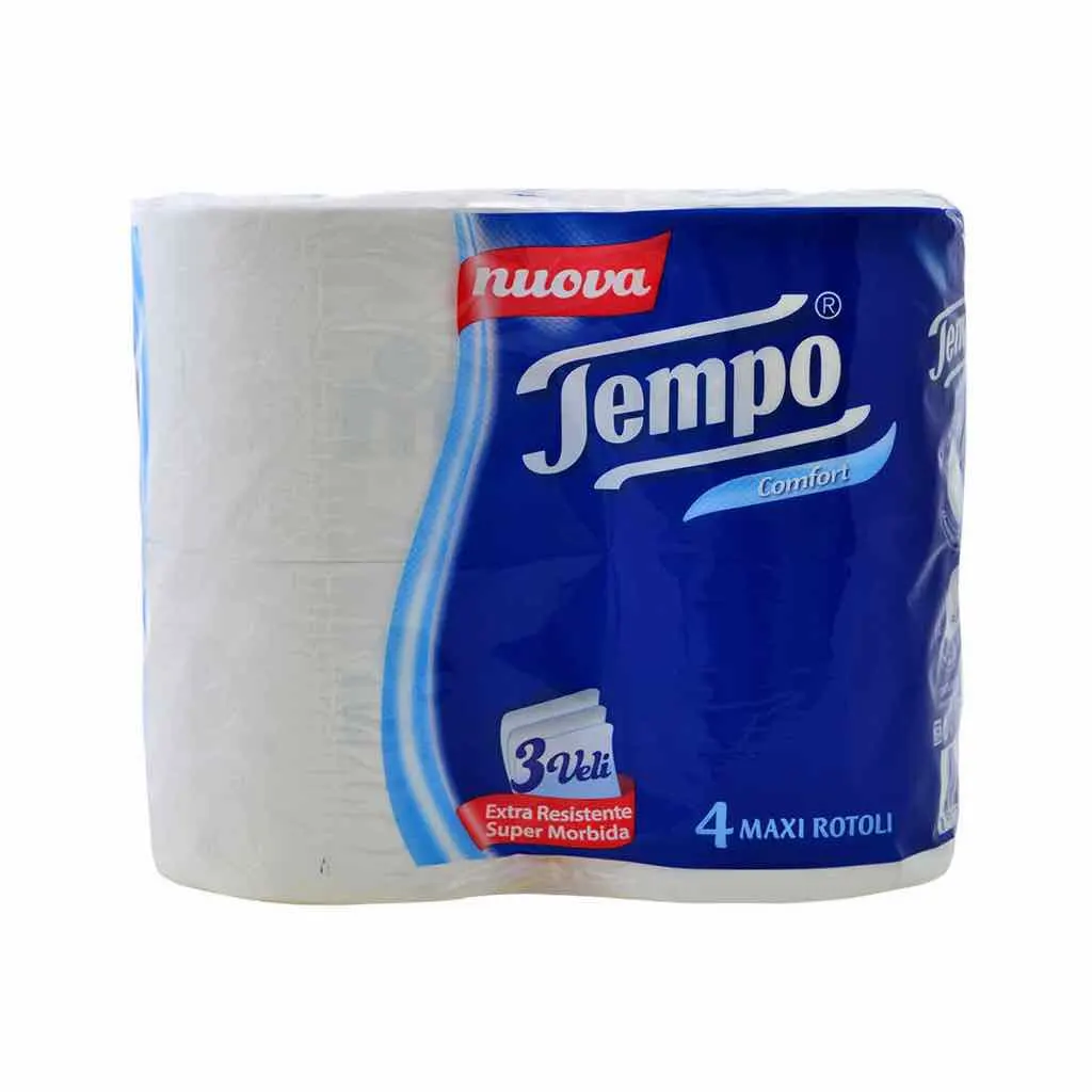 Papier toilette blanc comfort 3 plis x4pcs - TEMPO