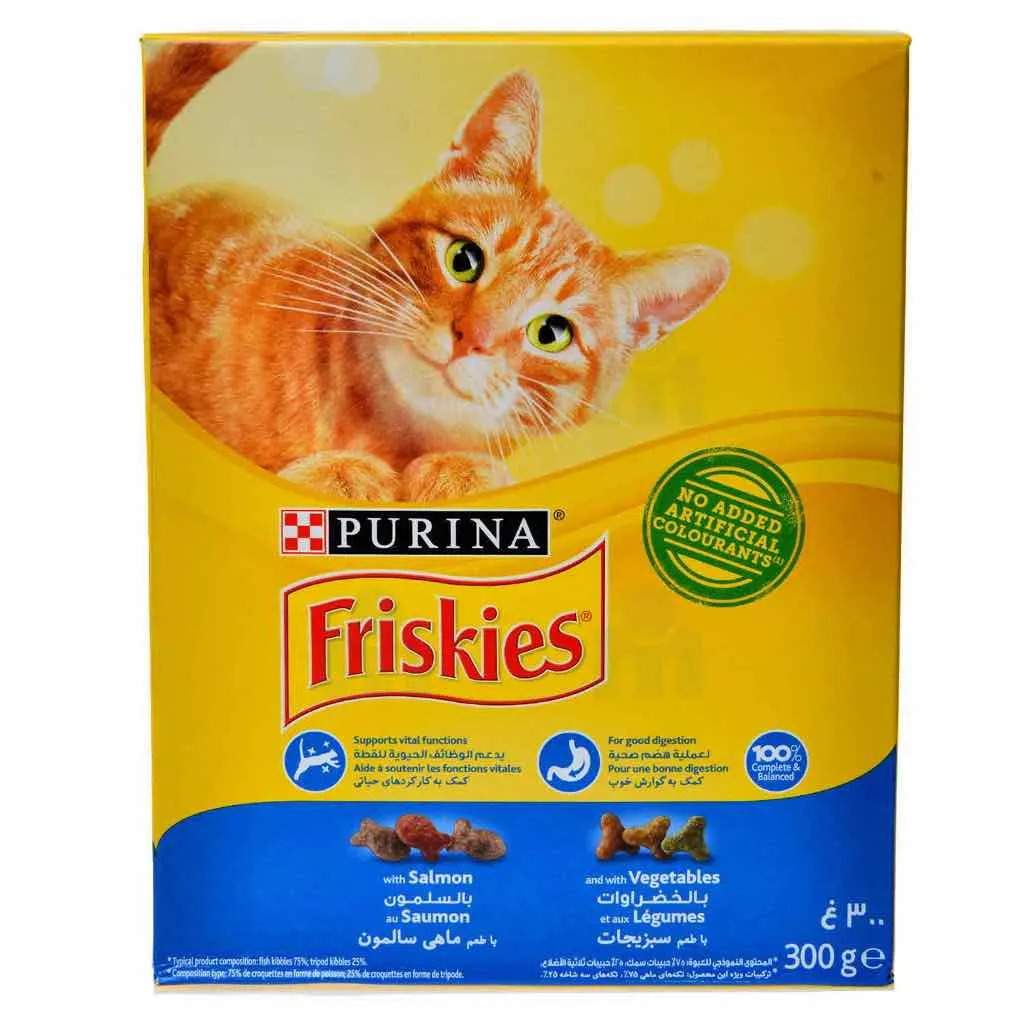 Croquettes au saumon et aux légumes pour chat adulte 300g - FRISKIES