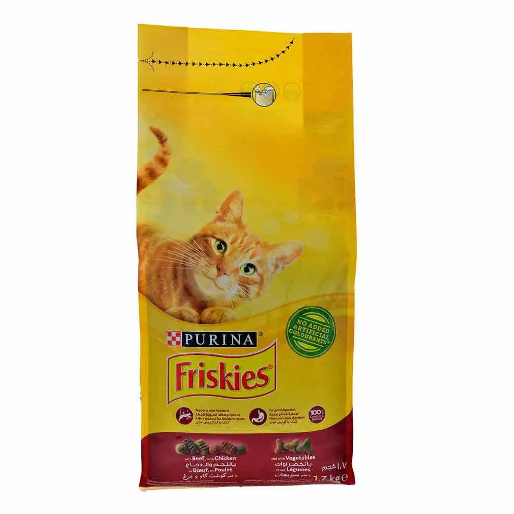 Croquettes au bœuf, au poulet et aux légumes pour chat adulte 1,7Kg - FRISKIES