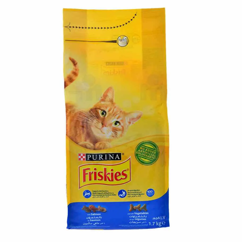 Croquettes au saumon et aux légumes pour chat adulte 1,7Kg - FRISKIES