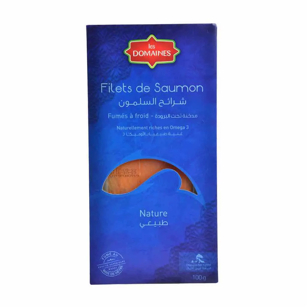 Filets de saumon fumés Nature 100g - LES DOMAINES
