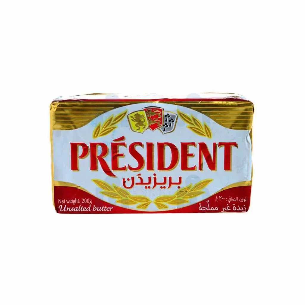 Beurre doux en plaquette 200g - PRÉSIDENT