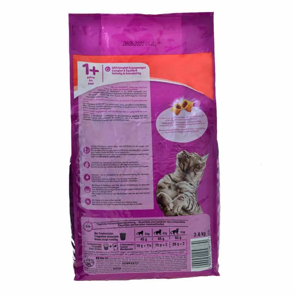 Croquettes fourées au bœuf pour chat adulte 3,8Kg - WHISKAS - vue 4
