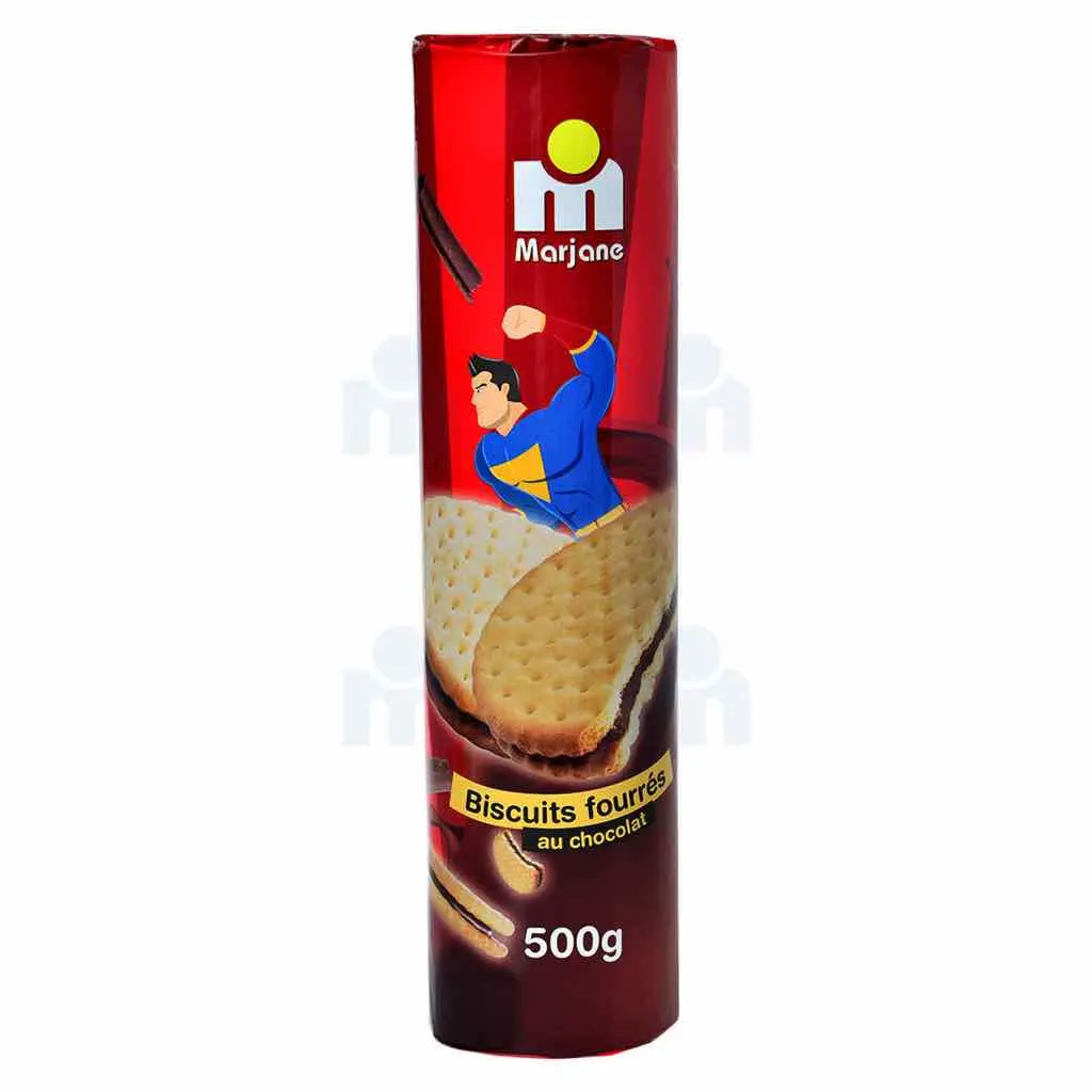 Biscuits fourrés au chocolat 500g - MARJANE