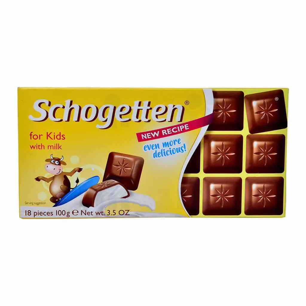 Chocolat au lait fourré à la crème de lait For Kids 100g - SCHOGETTEN