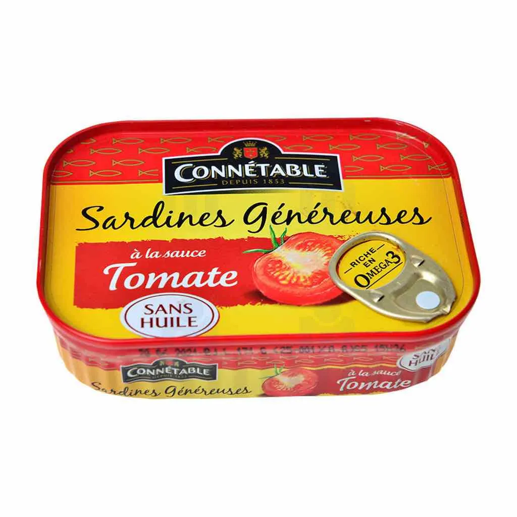 Sardines généreuses en sauce à la tomate 140g - CONNETABLE