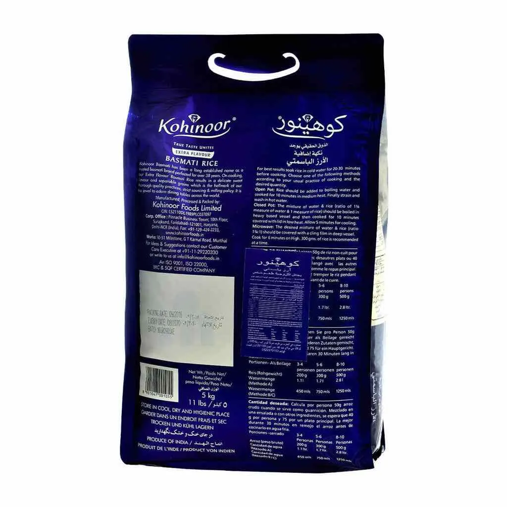 Riz Basmati 5Kg - KOHINOOR - vue 3