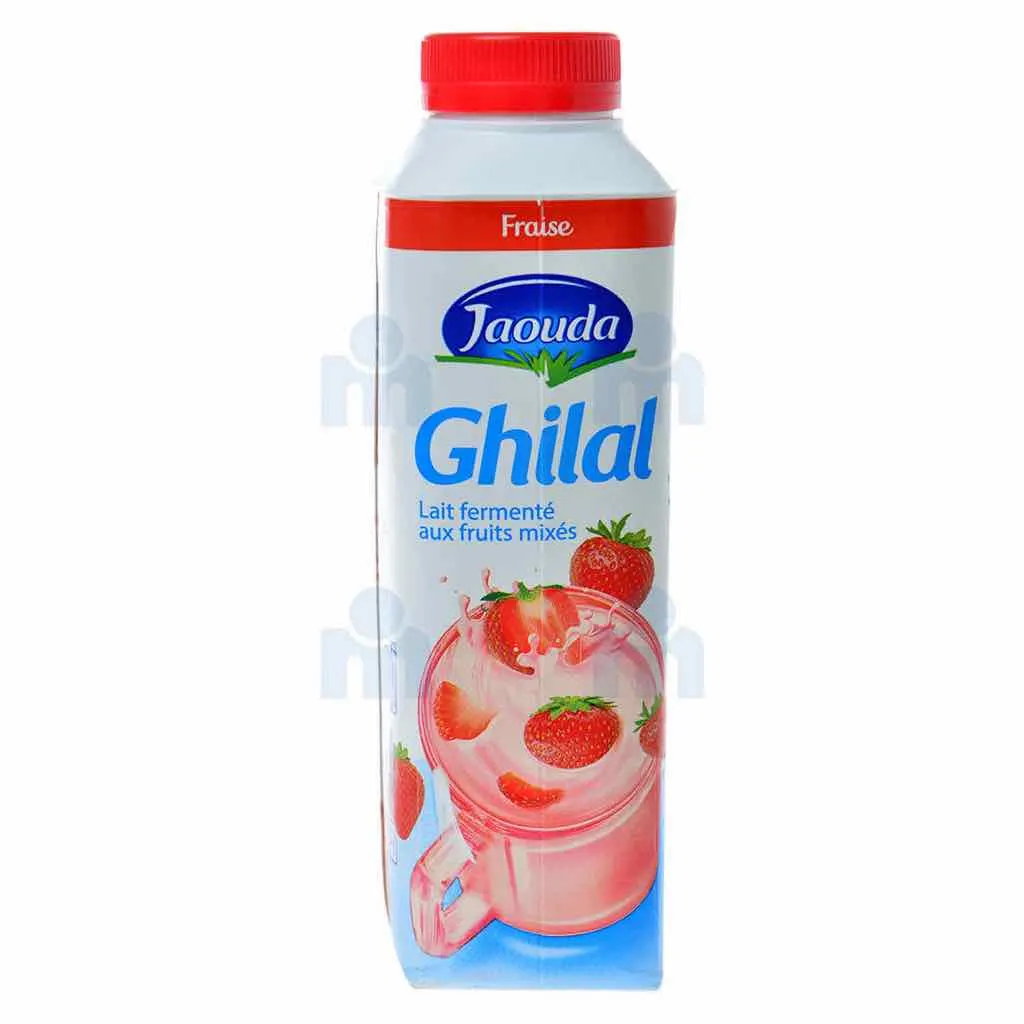 Yaourt à boire aux fruits mixés fraise Ghilal 440g - JAOUDA