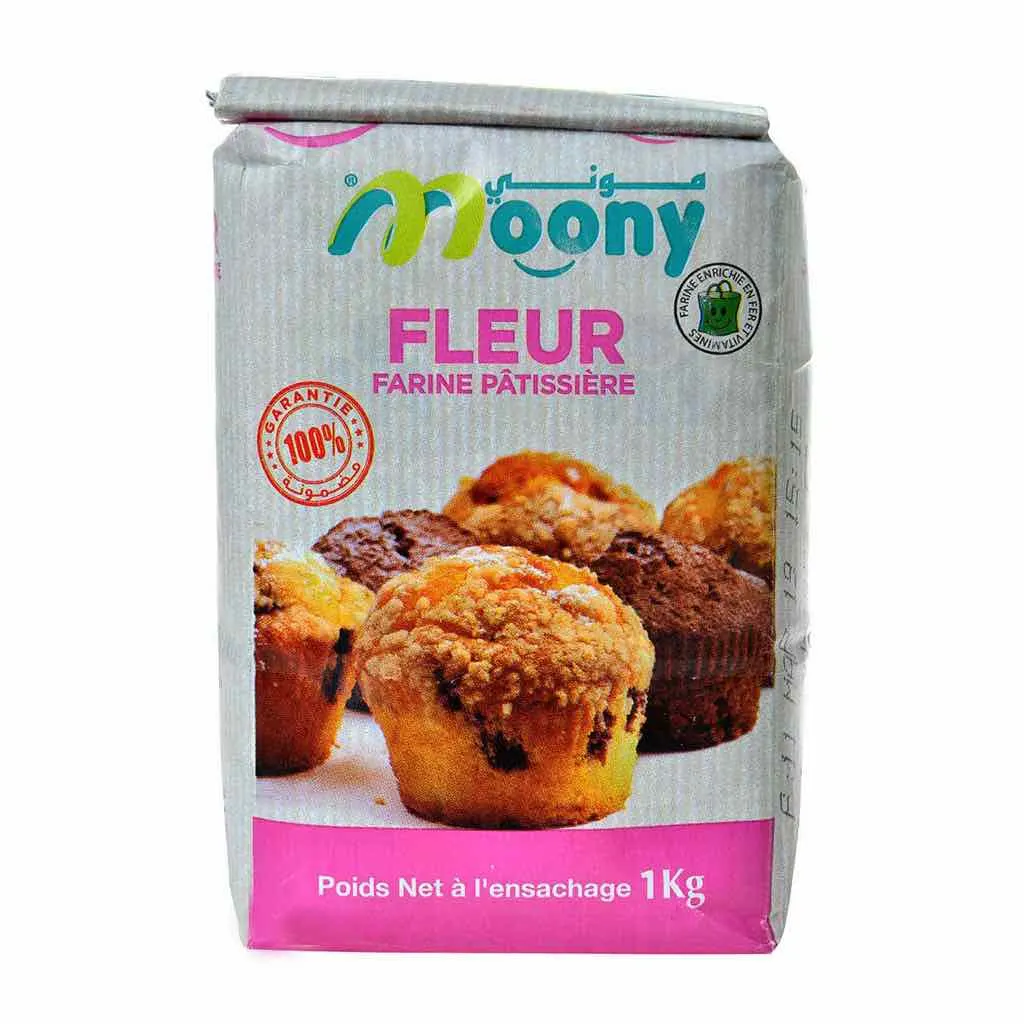 Farine fleur pâtissière 1kg Moony - MOONY
